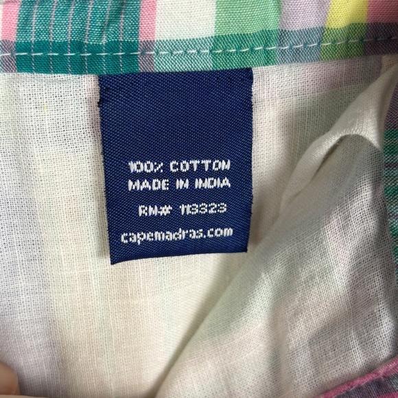 Cape Madras Cotton Patchwork Pastel Bermuda Shorts Women Sz 4 Preppy Lightweight - Picture 4 of 8